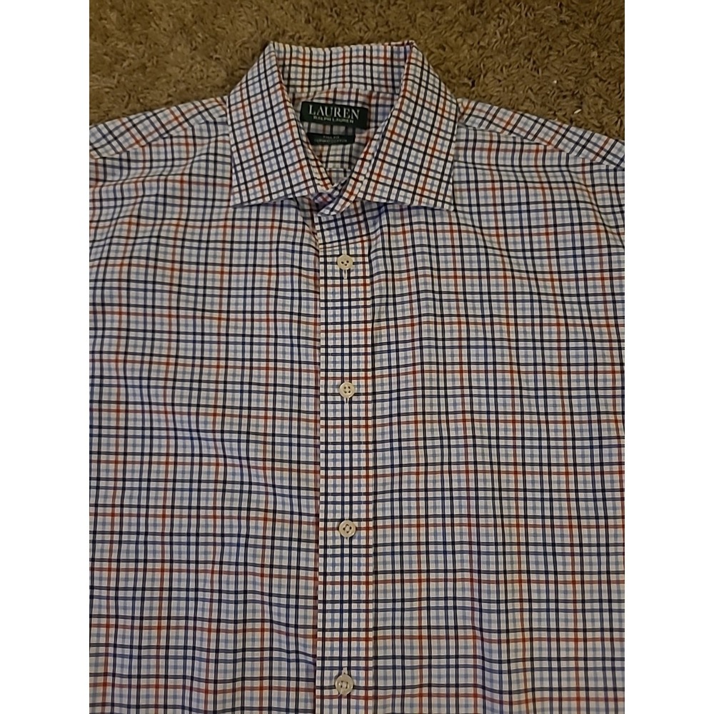 Lauren Ralph Lauren Mens 16.5-36/37 Tall Fit Supima Cotton Button Up